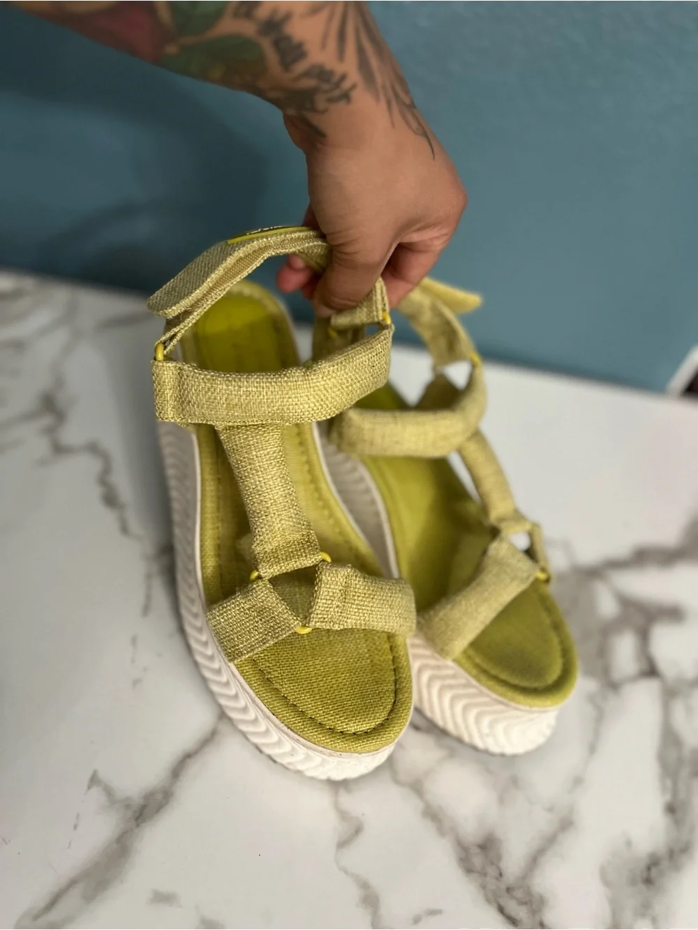 Circus by Sam Edelman Lime Green Platform Sandals